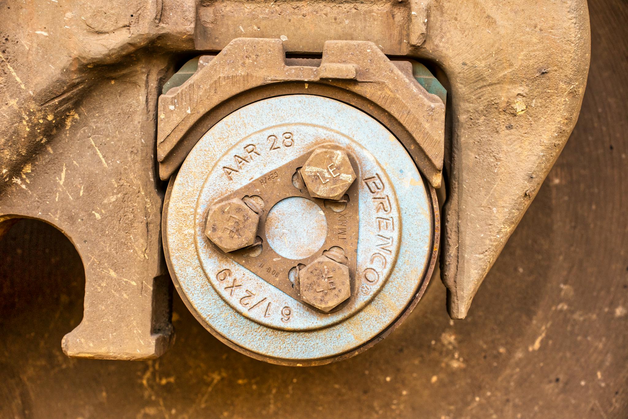 Contact 1 Detailed view of a Brenco industrial metal bearing captured in Reads Landing, MN.
